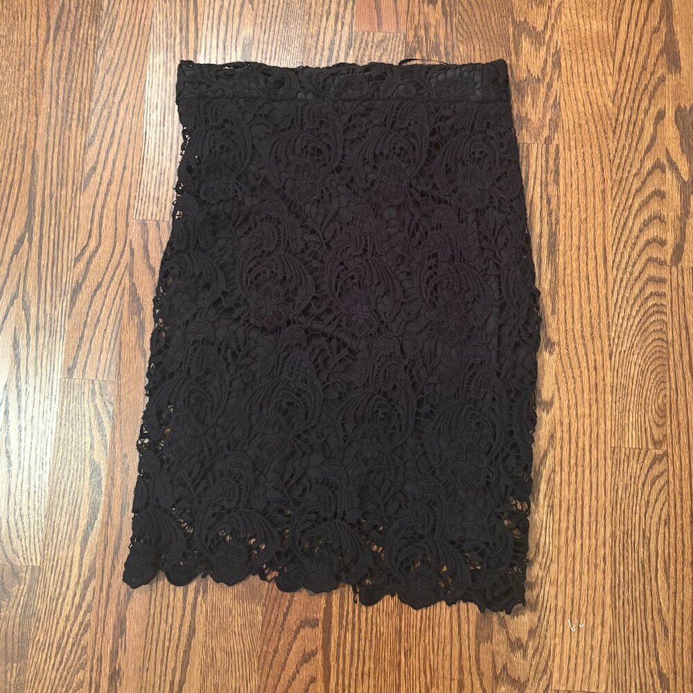 Black Crochet mini-skirt